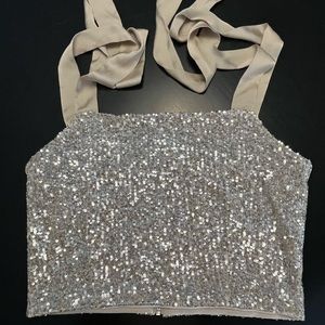 Sequin crop top